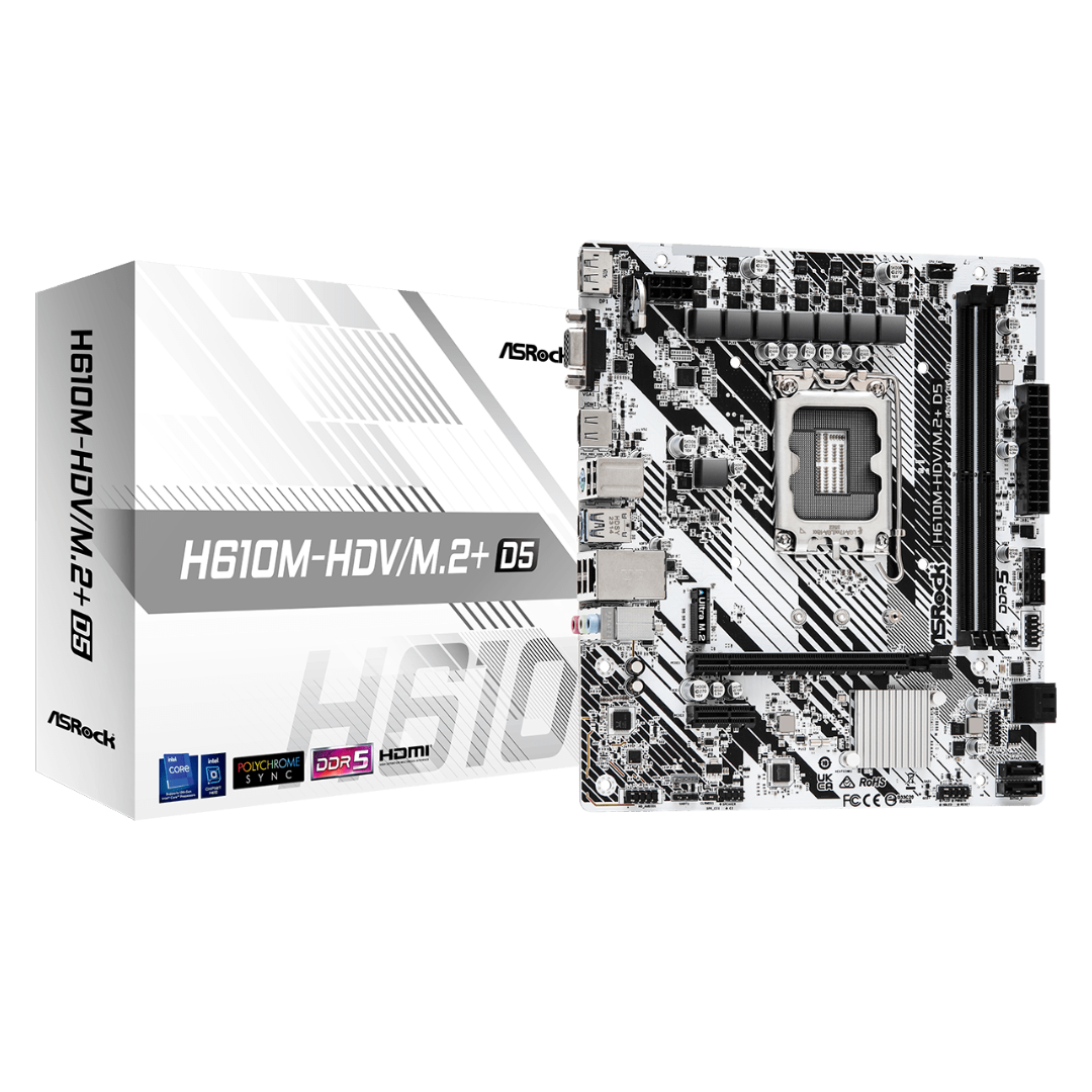 MOTHER ASROCK H610M-HDV/M.2+ D5 LGA1700 DDR5