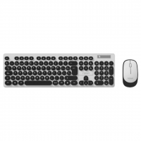 COMBO NOGA TECLADO Y MOUSE WIRELESS BLANCO Y NEGRO