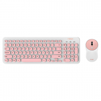COMBO NOGA TECLADO SLIM Y MOUSE WIRELESS ROSA