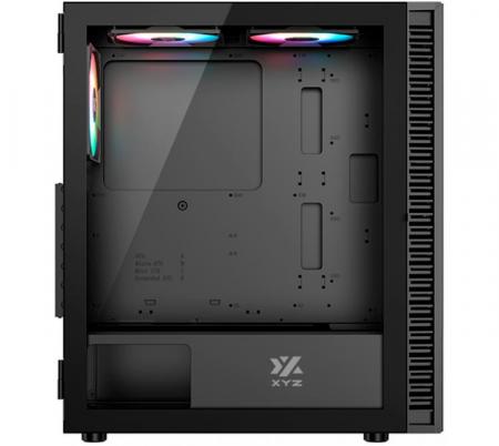 GABINETE GAMER XYZ MAVERICK BLACK 6X120MM ARGB