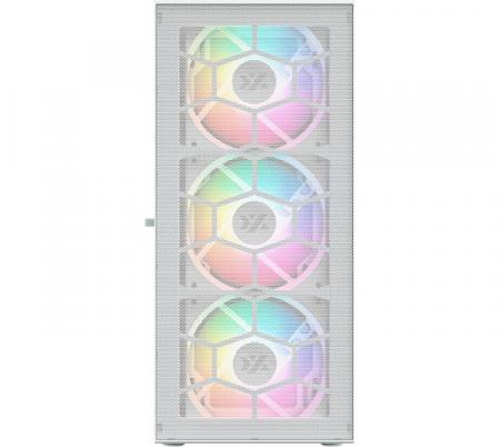 GABINETE GAMER XYZ MAVERICK WHITE 6X120MM ARGB 