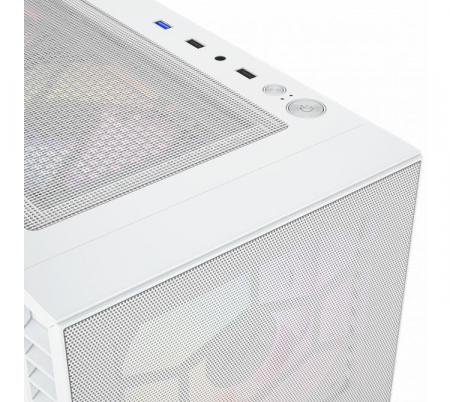 GABINETE GAMER XYZ MAVERICK WHITE 6X120MM ARGB 