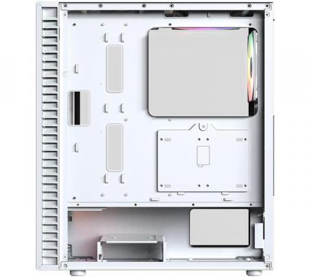 GABINETE GAMER XYZ MAVERICK WHITE 6X120MM ARGB 