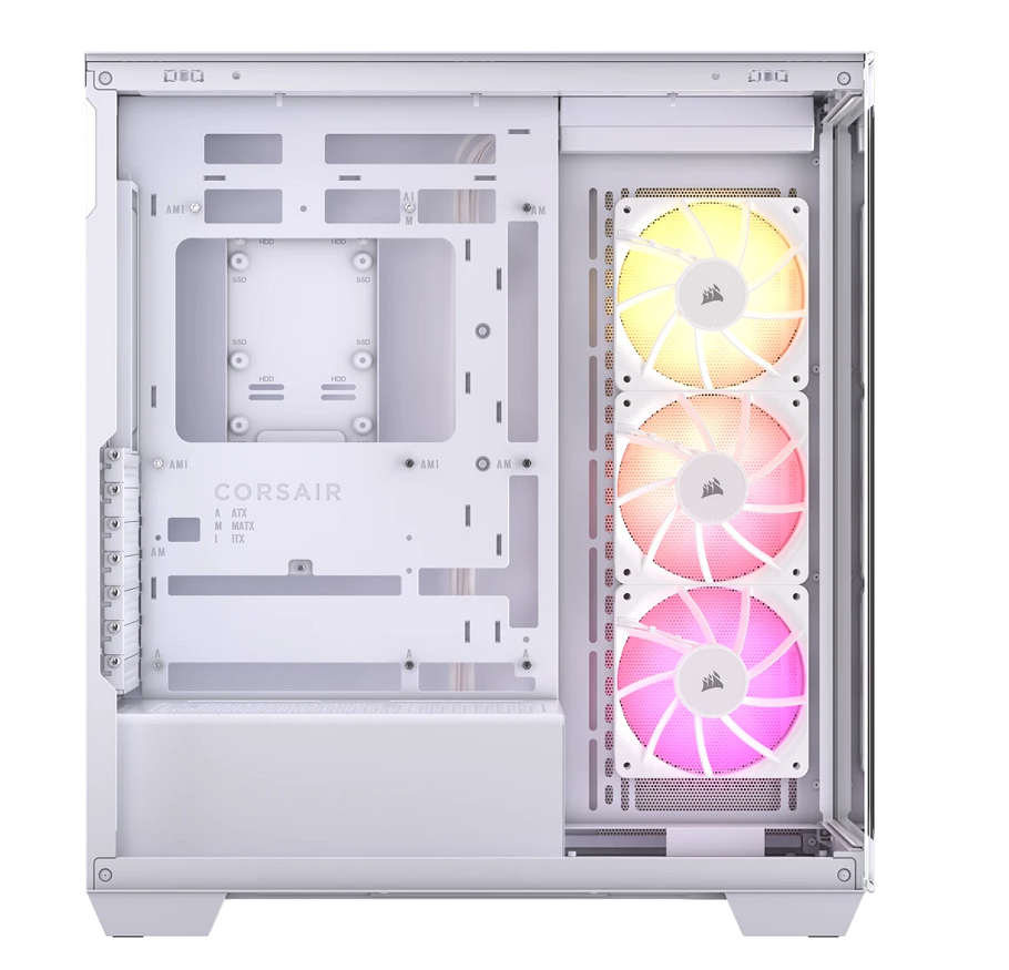 GABINETE GAMER CORSAIR 3500X MID-TOWER TG ARGB FAN X3 WHITE