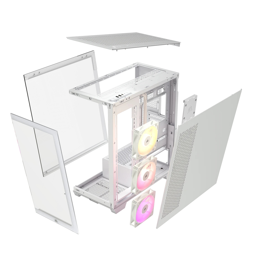 GABINETE GAMER CORSAIR 3500X MID-TOWER TG ARGB FAN X3 WHITE