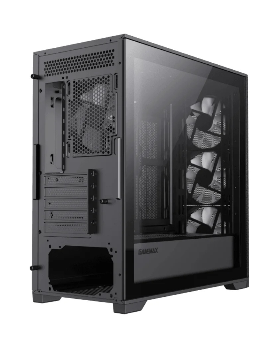 GABINETE GAMER GAMEMAX DEFENDER TG 4XFAN ARGB M-ATX