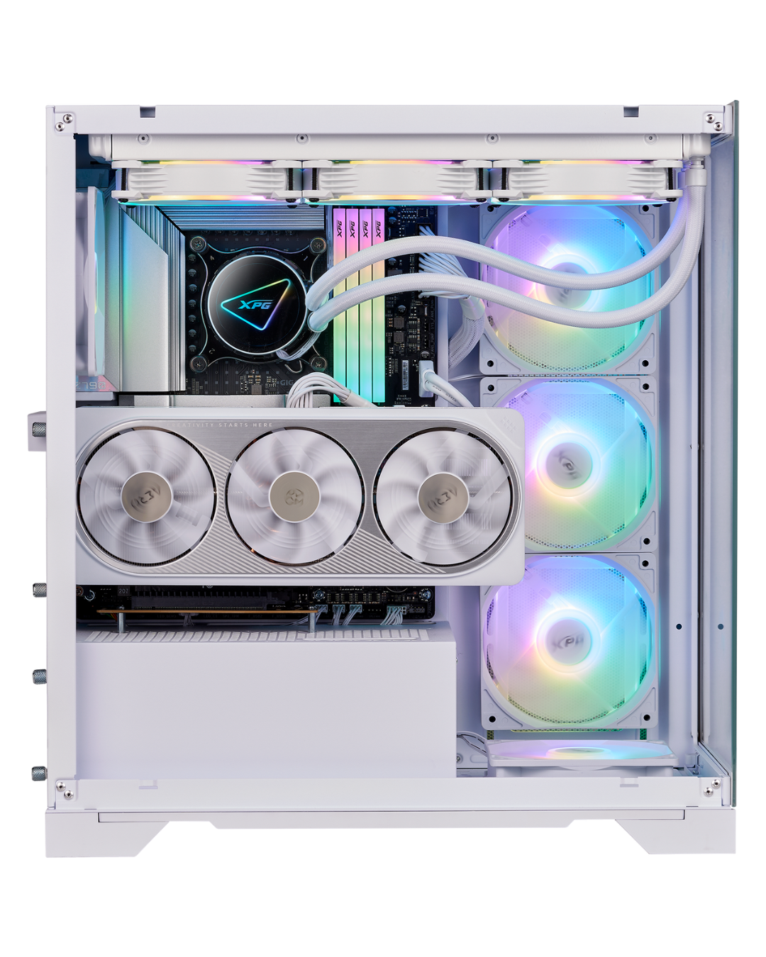 GABINETE GAMER XPG INVADER X BTF WHITE FAN ARGB X5