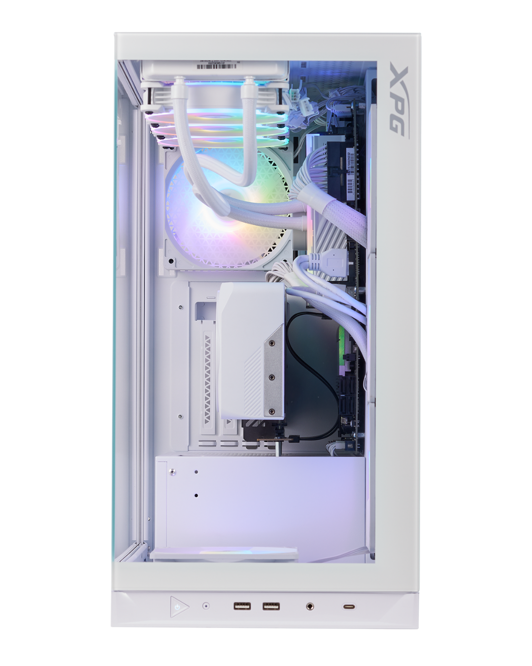 GABINETE GAMER XPG INVADER X BTF WHITE FAN ARGB X5
