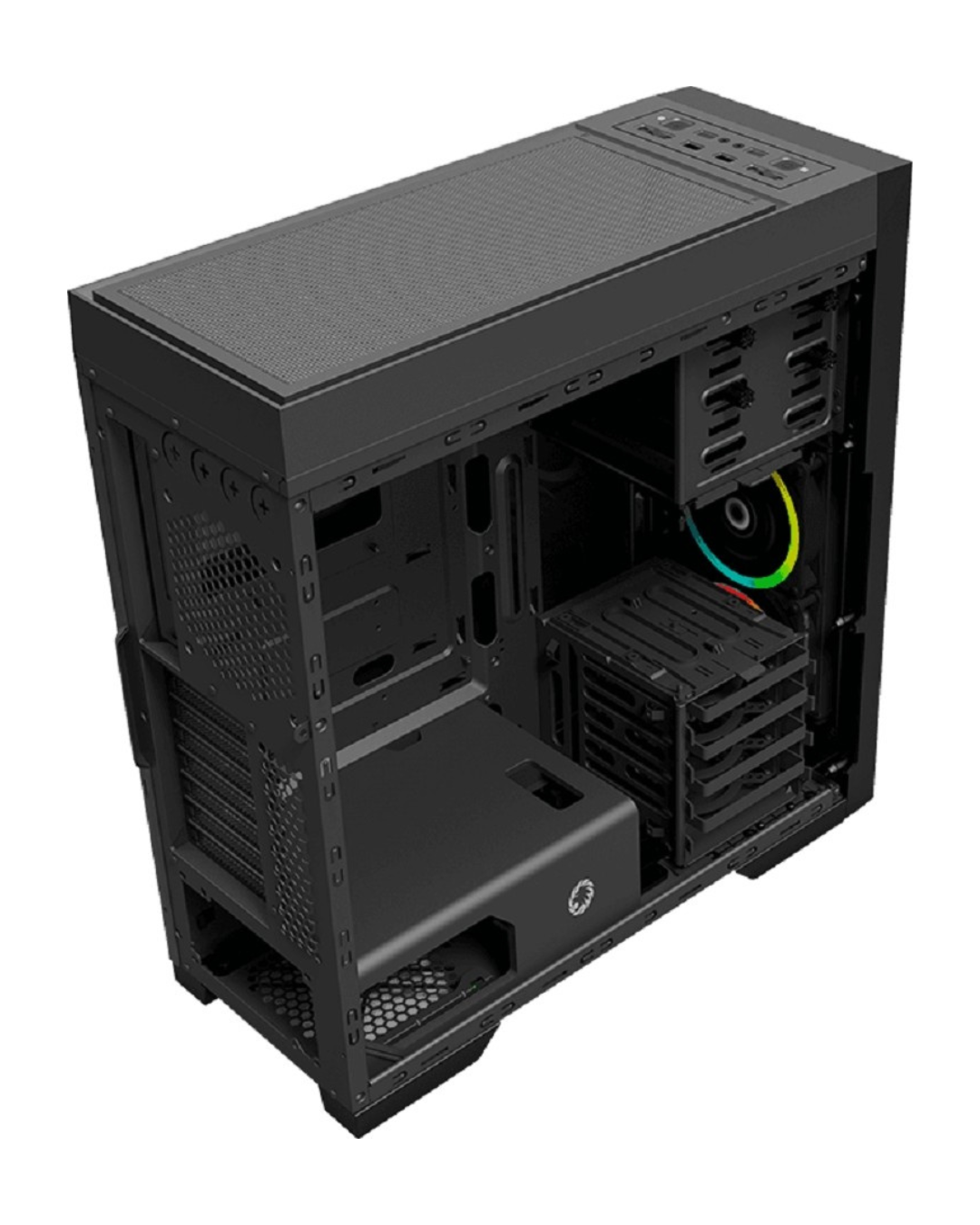 GABINETE GAMER GAMEMAX DARK SILENT 5XFAN ATX