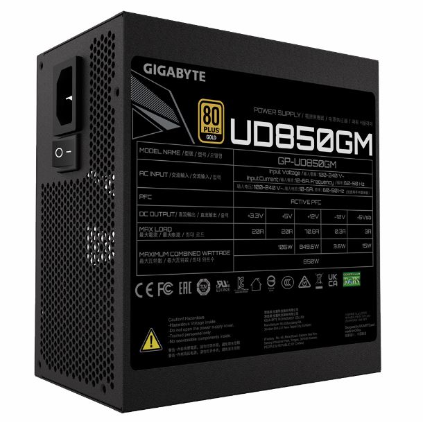 FUENTE GAMER GIGABYTE 850W GP-UD850GM 80 PLUS GOLD
