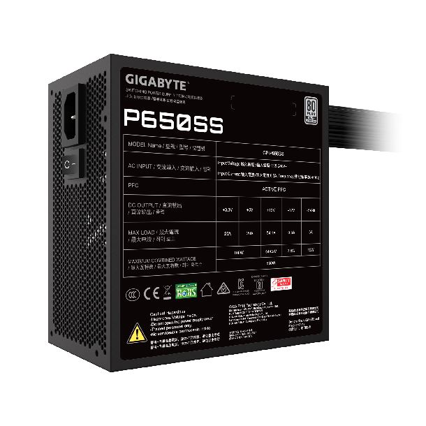 FUENTE GAMER GIGABYTE P650S 650W 80 PLUS SILVER