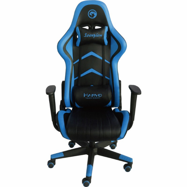 SILLA GAMER MARVO CH106 BLUE AND BLACK (AZUL Y NEGRA) 