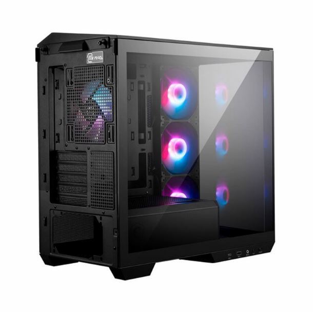 GABINETE GAMER MSI MAG PANO M100R PZ MICRO ATX TG X2 ARGB FAN X4 BLACK
