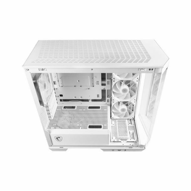 GABINETE GAMER MSI MAG PANO M100R PZ MICRO ATX TG X2 ARGB FAN X4 WHITE