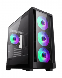 GABINETE GAMER GAMEMAX DEFENDER TG 4XFAN ARGB M-ATX
