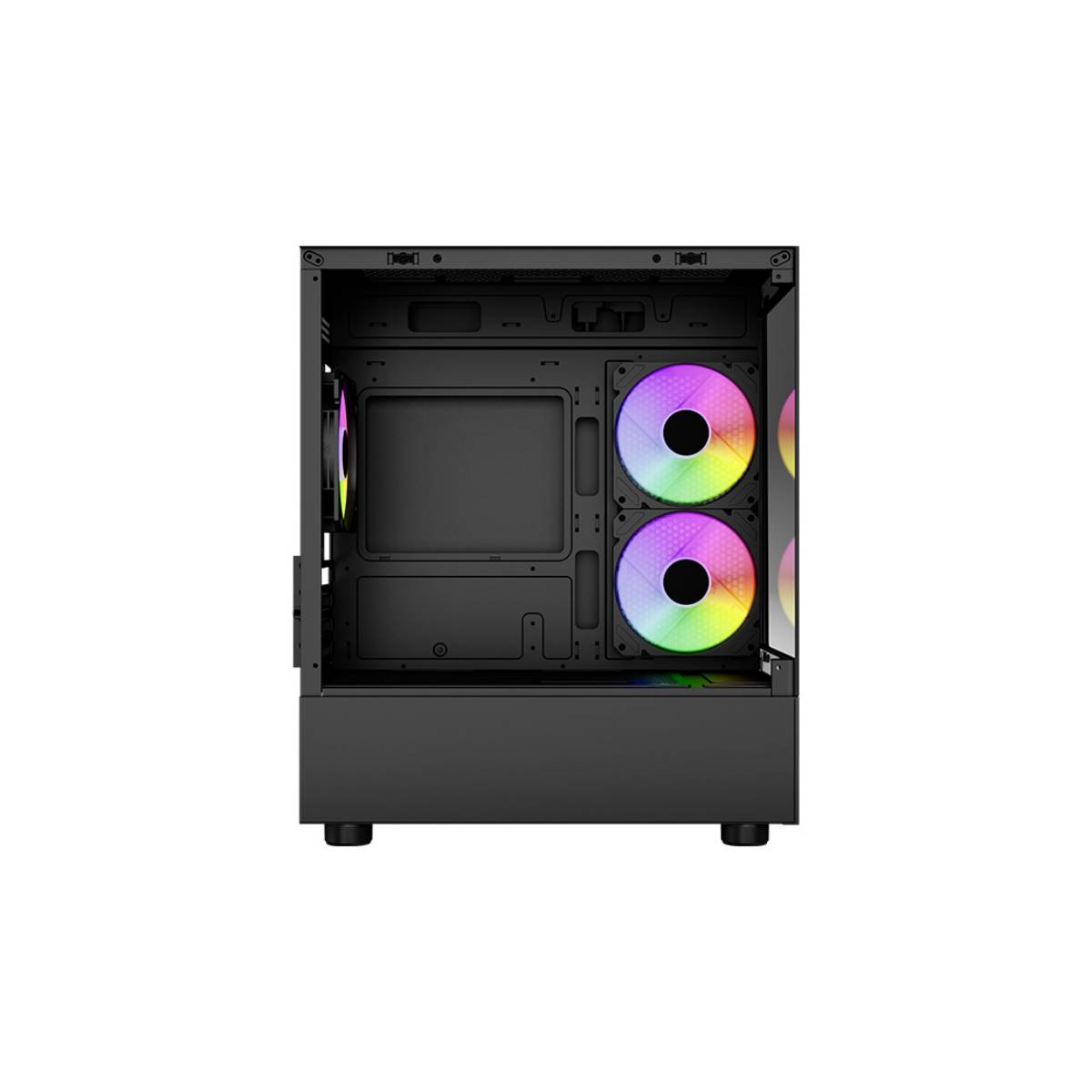 Gabinete Aerocool Viewport Mini-G-BK-V2 Black + 3 Coolers ARGB