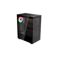 Gabinete Gamer Aerocool Pivot-G-BK-V3 Black + 3 Coolers ARGB