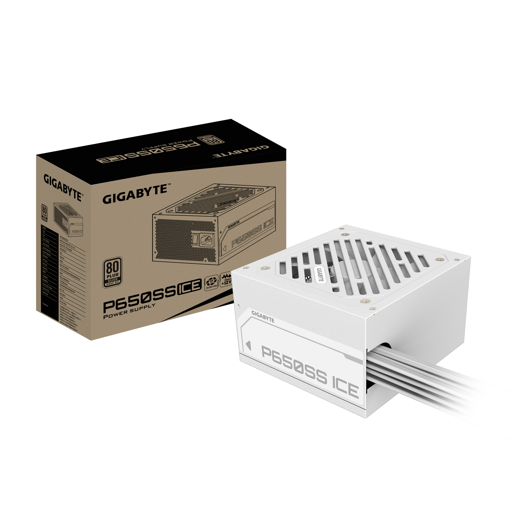 Fuente Gigabyte 650w GP-P650SS 80+ Plus Silver Ice