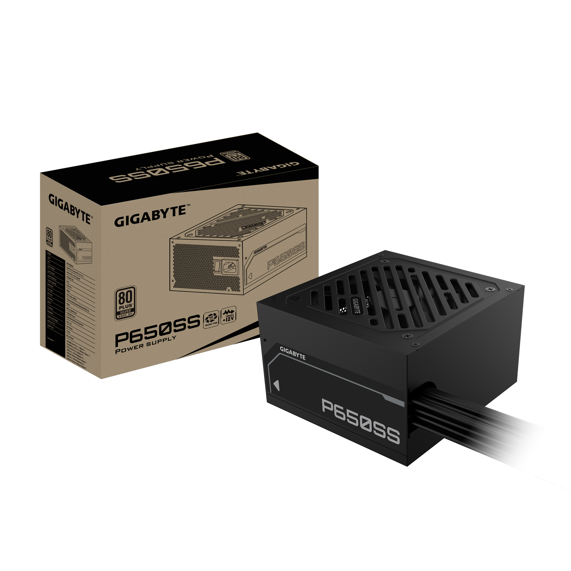 Fuente Gigabyte 650w GP-P650SS 80 Plus Silver