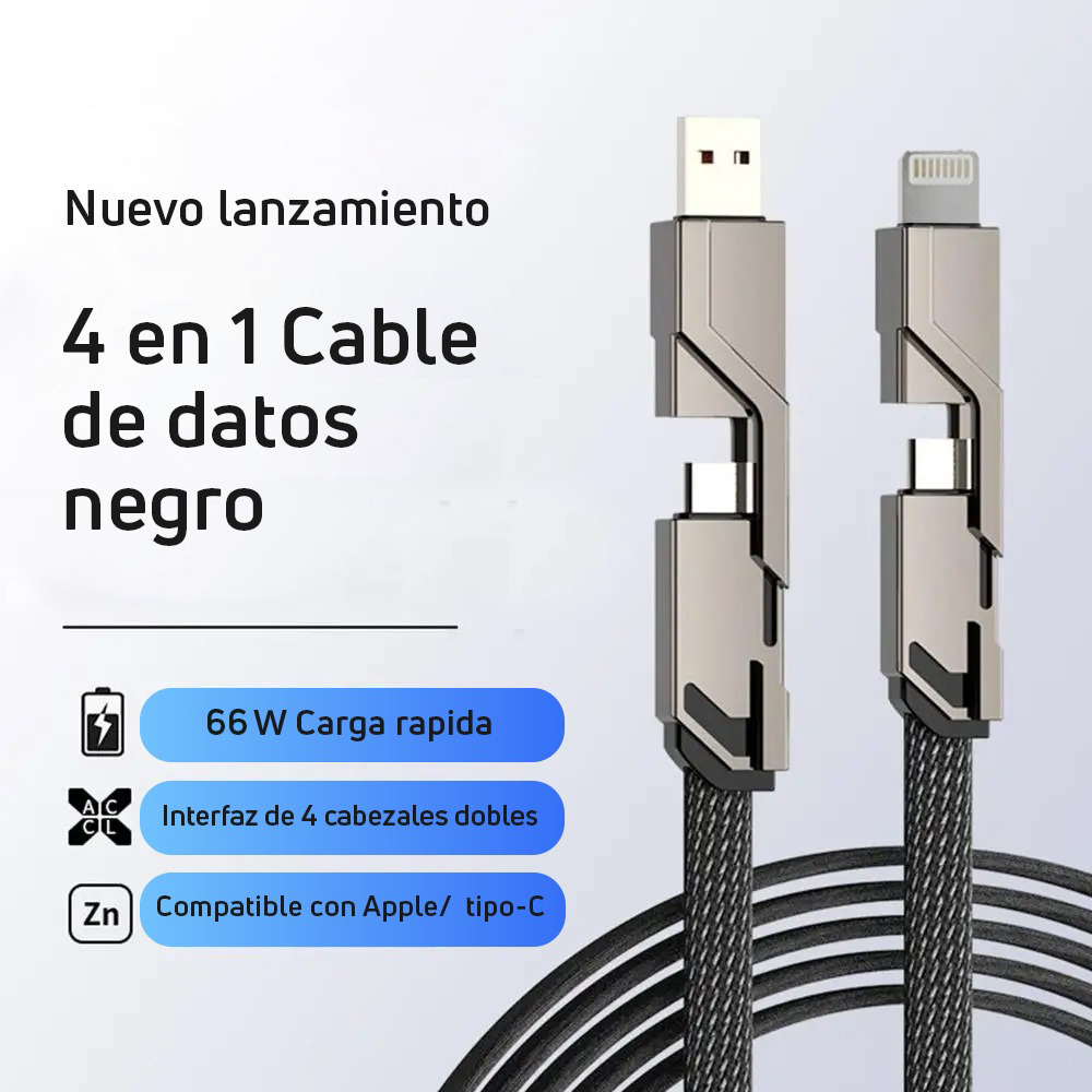 CABLE CARGA RAPIDA C / USB / LIGHTNING Y C