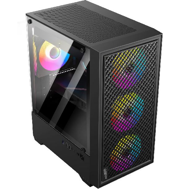 GABINETE SENTEY H12 BLACK + 4 FANS FRGB