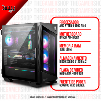 PC GAMER  RYZEN 5 - 16GB - 512GB M.2 - RTX 4060 8GB  N200 + WINDOWS11