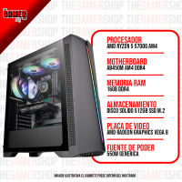 PC GAMER  RYZEN 7 5700G - 16GB - 512GB M.2  N220 + WINDOWS11