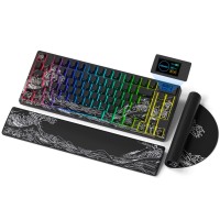 TECLADO MECANICO 80 WOMIER SK80 PRO THEMED 75% WIRELESS PANTALLA BLACK(INALAMBRICO)