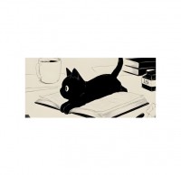 MOUSEPAD BLACK CAT 90X40 MPTGS