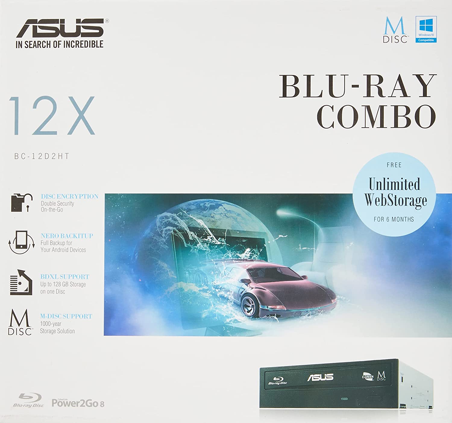 LECTOGRABADORA BLURAY ASUS 16X