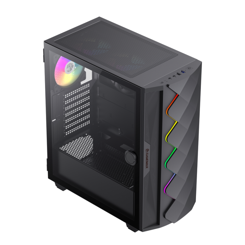 Gabinete Gamer GAMEMAX DIAMOND DIAMOND CP BLACK