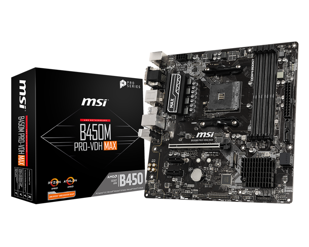 Motherboard Amd Msi B450M Pro-Vdh MAX B450M PRO-VDH