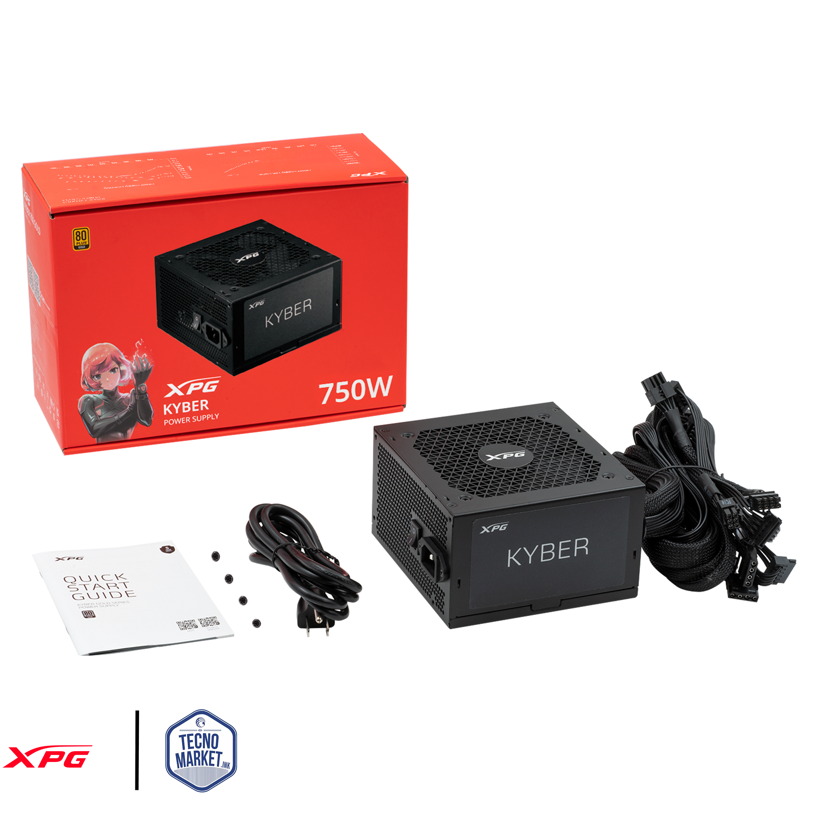 Fuente PC Certificada XPG KYBER 750W GOLD KYBER 750W 80PLUS GOLD