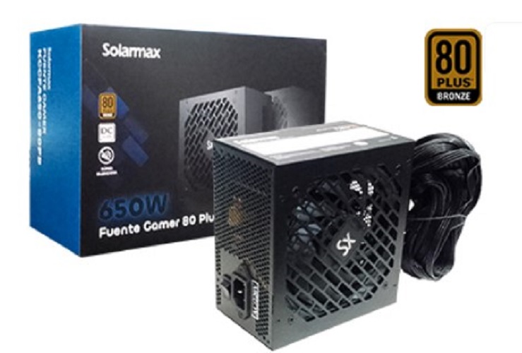 Fuente PC Certificada SOLARMAX  650W 80PLUS BRONCE BLANCA 650W 80 PLUS BRONCE