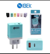 Cargador 220v IBEK ENCHUFE CARGA RAPIDA ADAPTADOR CARGA RAPIDA