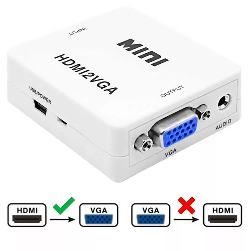 Adaptador Video HD VIDEO CONVERSOR HDMI A VGA CONVERSOR HDMI A VGA
