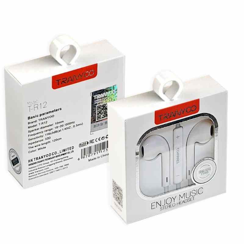 Auricular In Ear TRANYCO IN EAR T-R12 TIPO USB