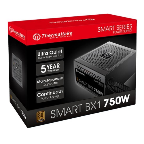 Fuente PC Certificada Tt Psu Smart Bx1 750w 80 Plus TT FUENTE 750W 80PLUS B