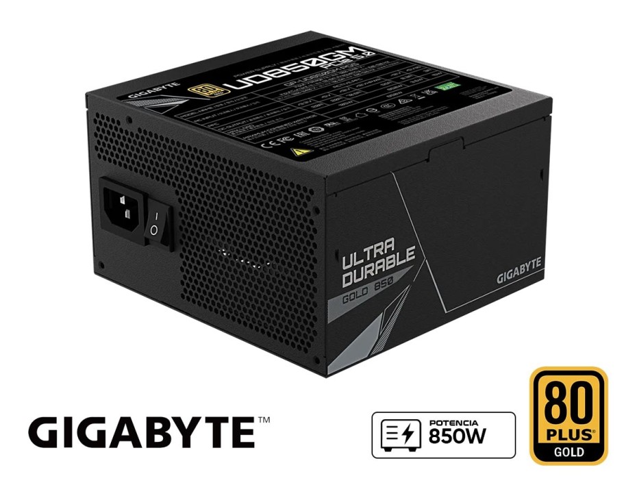 Fuente PC Certificada GIGABYTE 850W GOLD UD850GM MODUL 80PLUS GOLD