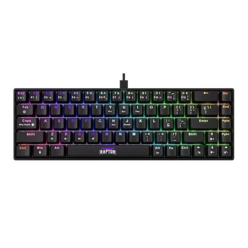Perifericos Teclado Gamer RAPTOR FIRECLAW MECANICO FIRECLAW RETROIL 68 TECLA