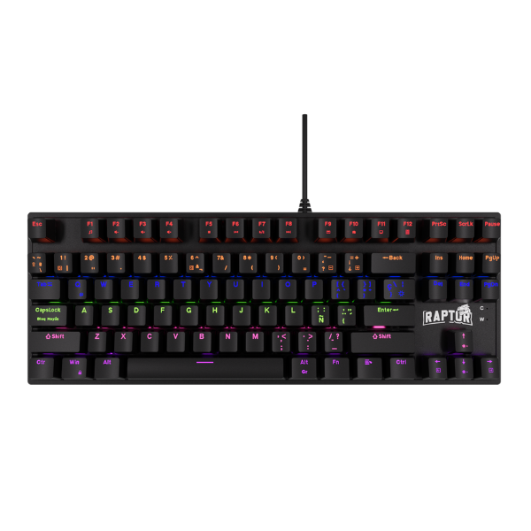 Perifericos Teclado Gamer RAPTOR FIRECLAW MECANICO M87 RETORILUMINADO RED