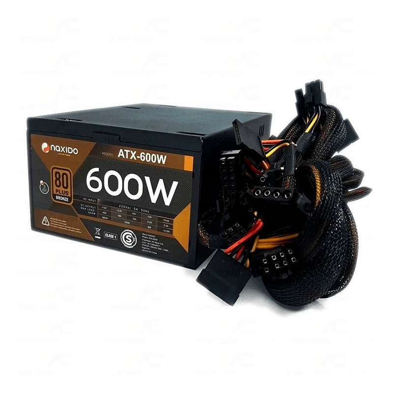 Fuente 600w Naxido 80+ Bronze (usada) Sc