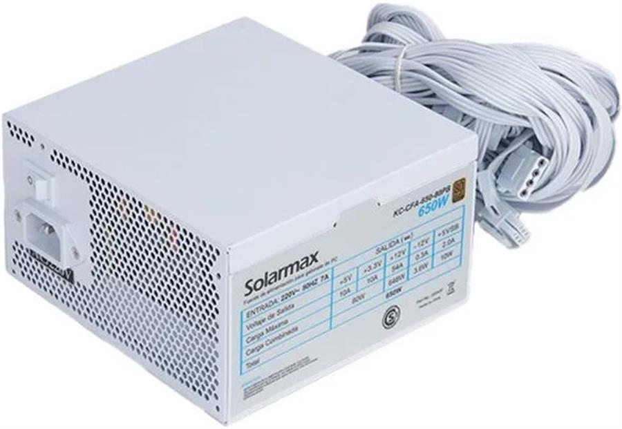 Fuente Solarmax 650w 80+ Bronze Blanca (nueva)