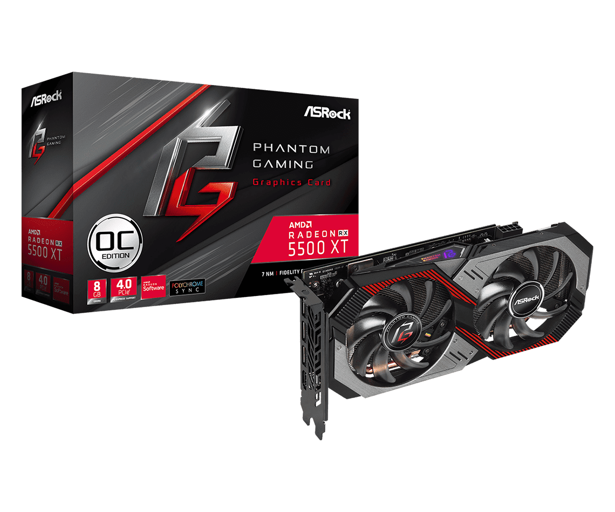 Rx 5500 Xt Asrock Phantom Gaming 8gb (usada) Cc
