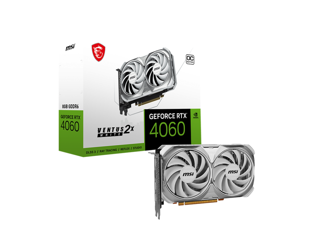 Rtx 4060 Msi Ventus Oc X2 8gb White (nueva)