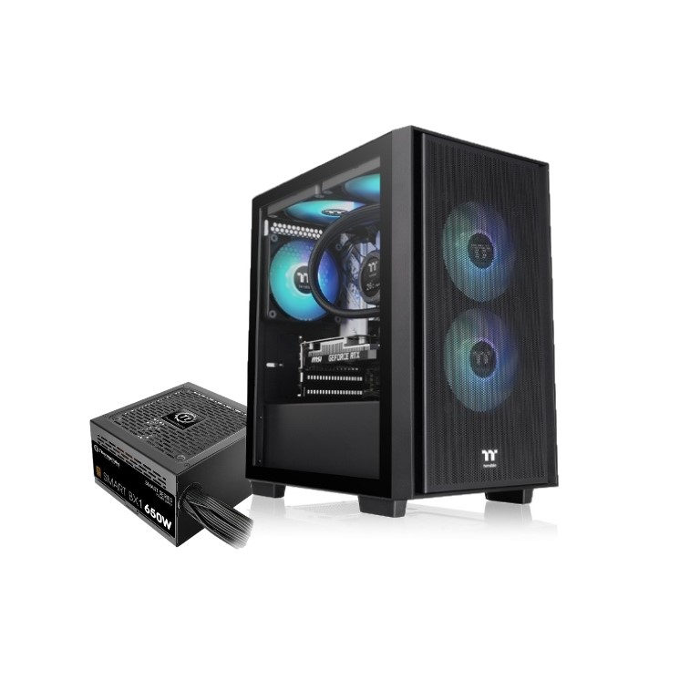 Gabinete Thermaltake H16 Tg Black + Fuente 650w 80 Plus Bronce
