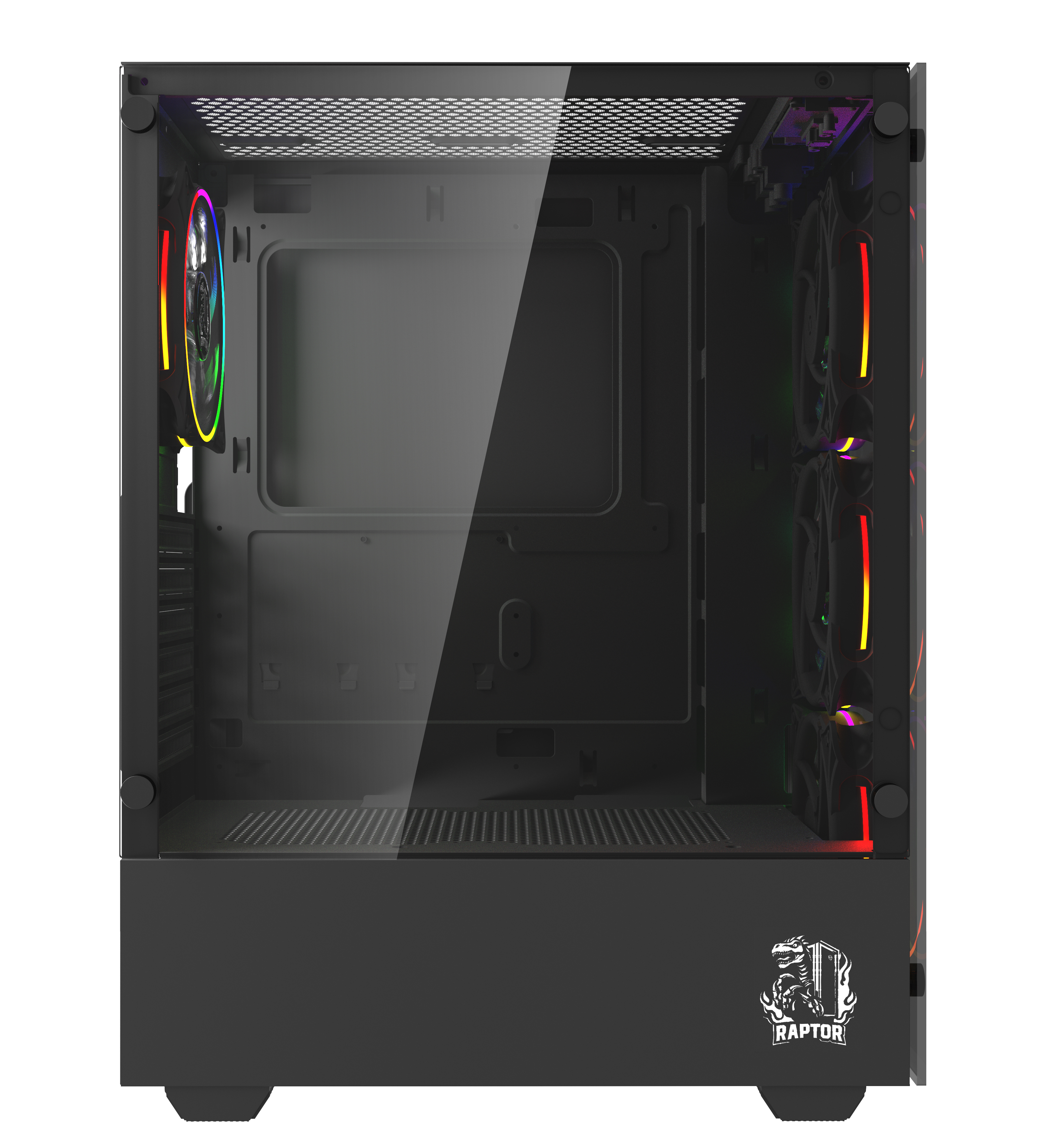 Gabinete Raptor Sentinel Tg Mid Tower Rgb 4 Fan