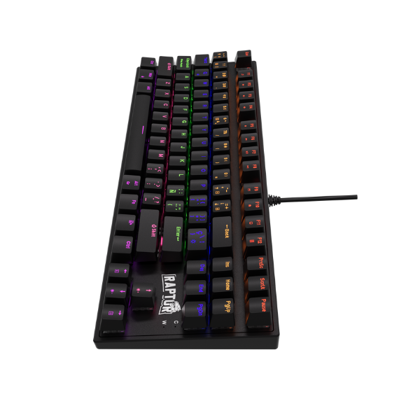 Teclado Raptor Fireclaw M87 Mecanico Retroiluminado Switch Red