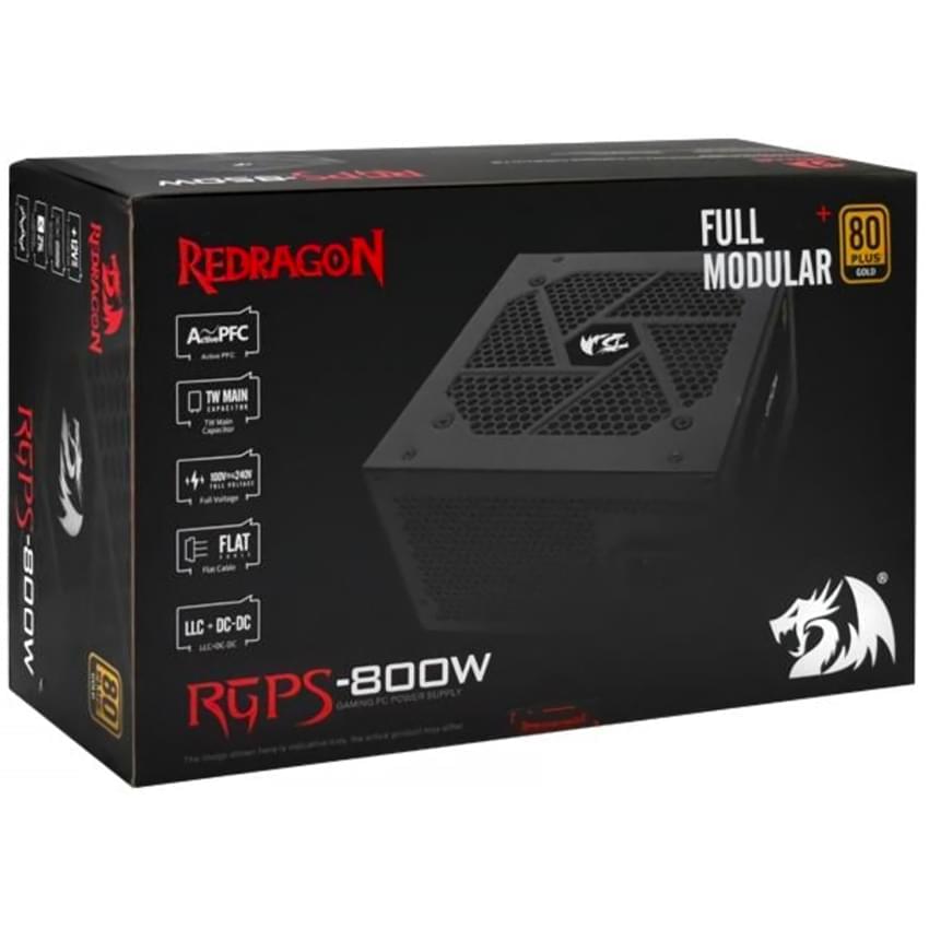Fuente 800w Redragon 80+ Bronce (usada)