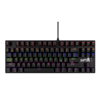 Teclado Raptor Fireclaw M87 Mecanico Retroiluminado Switch Red